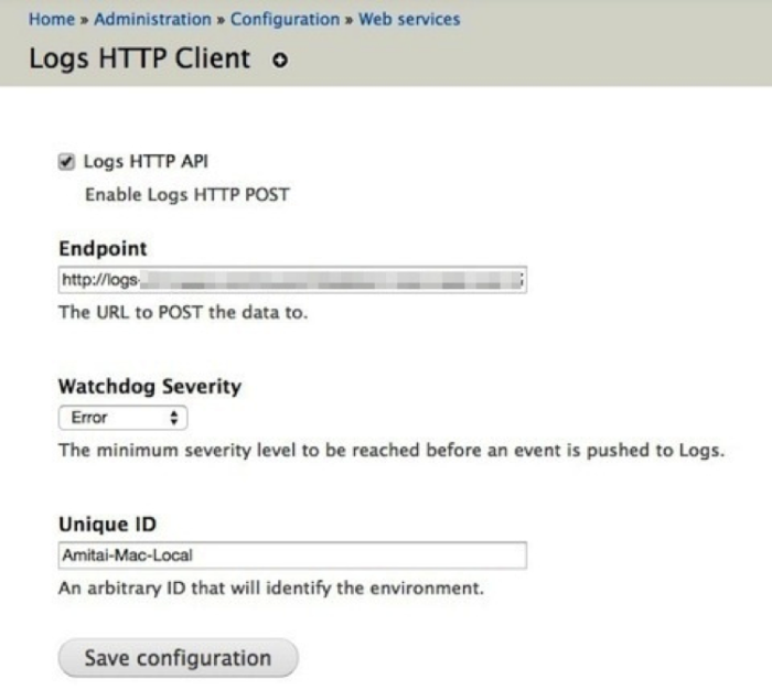 Logs for Drupal Image 1