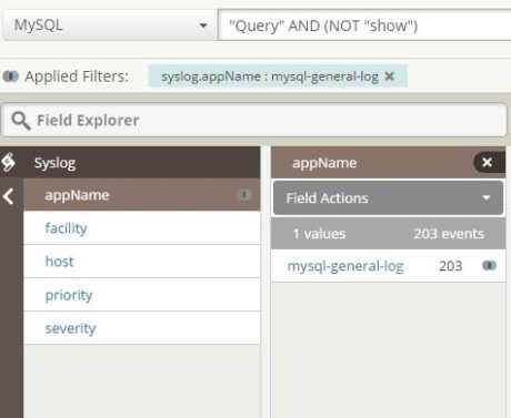 Loggly MySQL General Log Linux