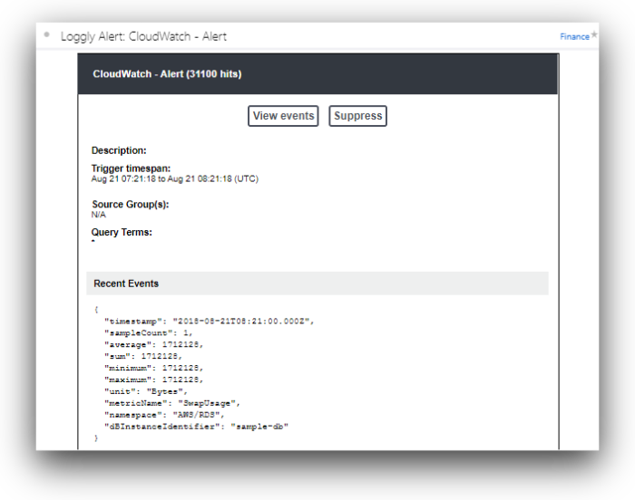 Amazon CloudWatch Logs Loggly 8